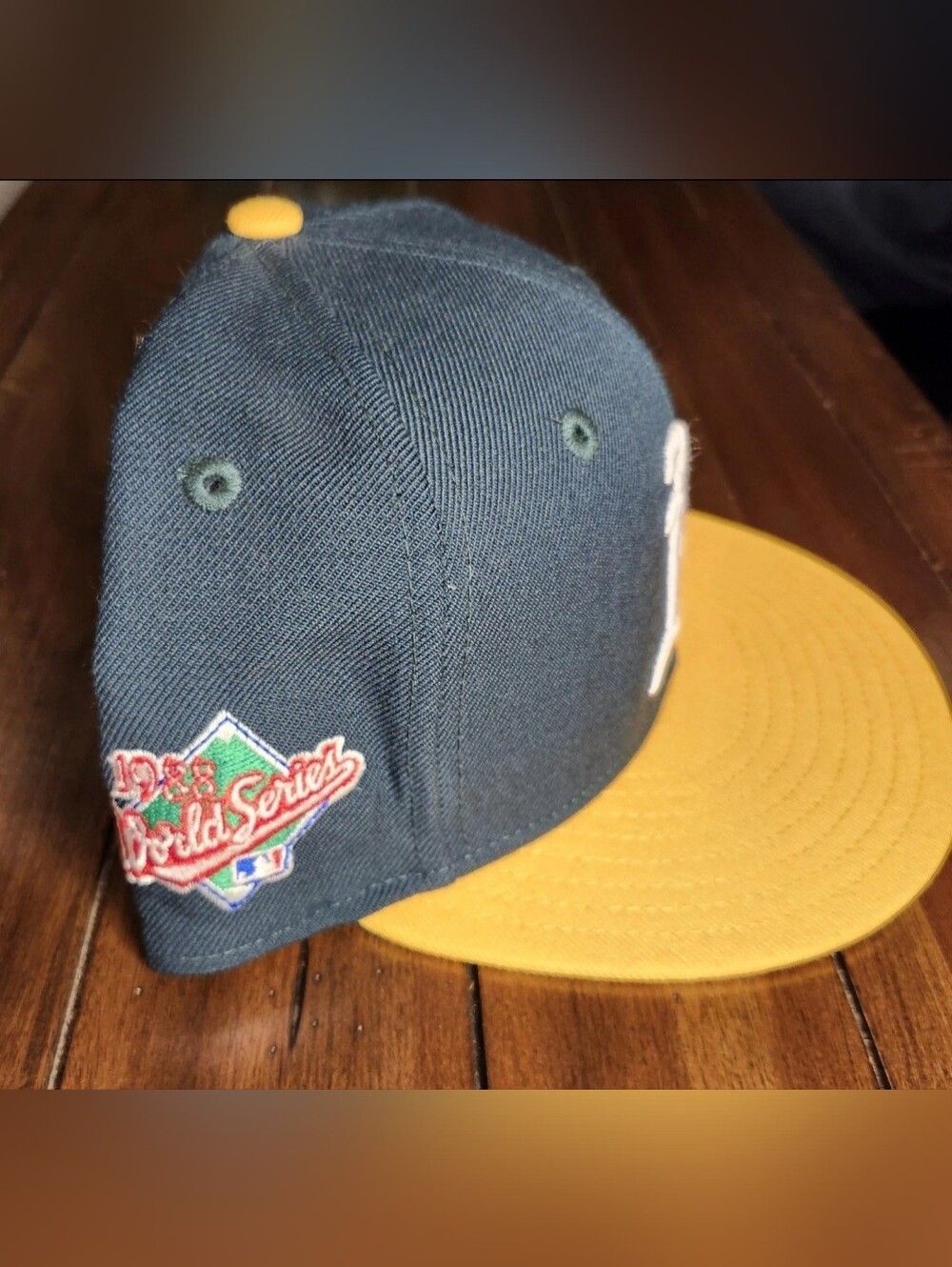 New Era Oakland Athletics A's 1989 World Series Side Patch Fitted Hat Sz. 7 1/4 - Picture 2 of 6